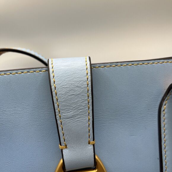 Dooney & Bourke Patent Leather Shoulder Bag Light Blue As Is See Pictures - Picture 5 of 7